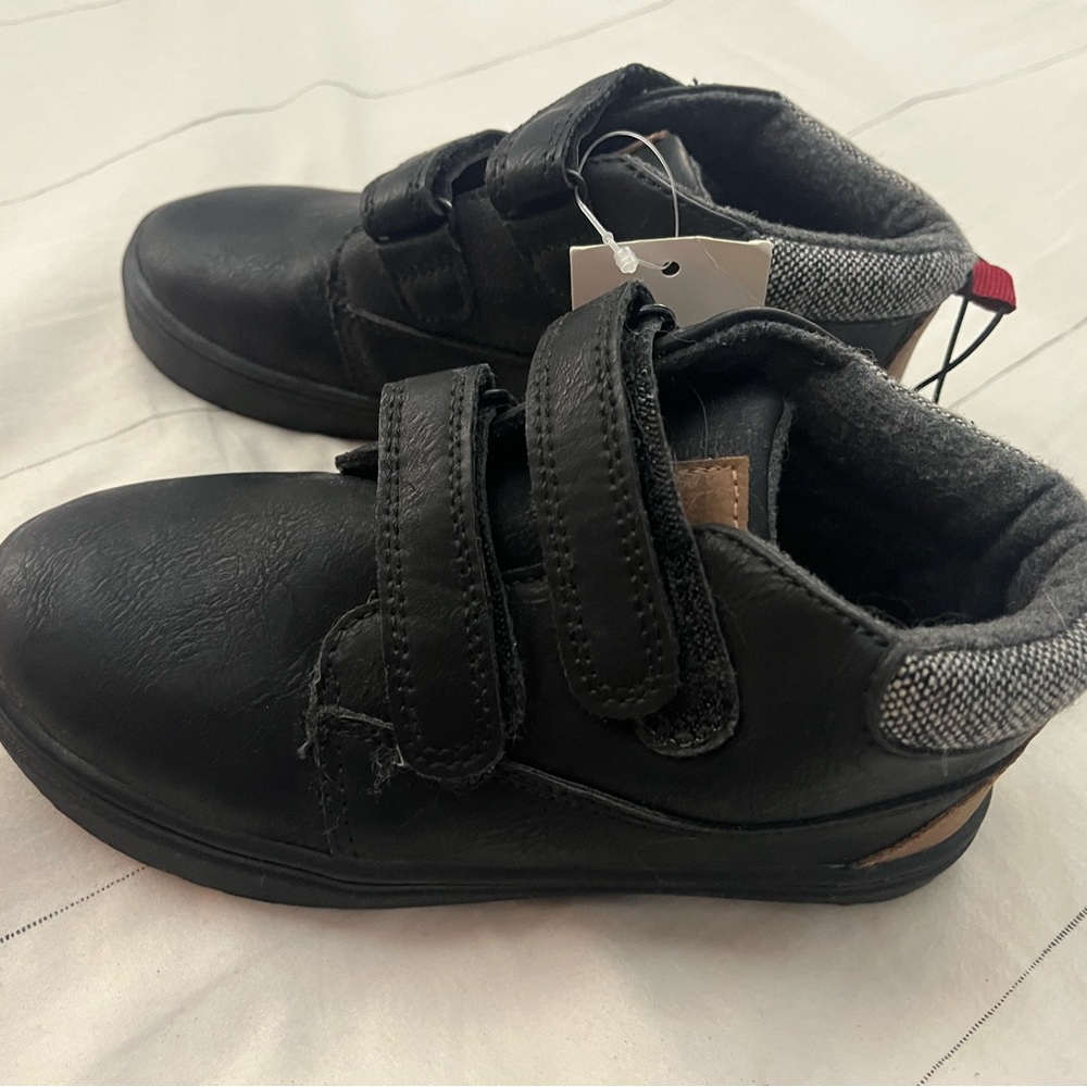 Cat & Jack Black Kids Boots with Velcro Straps